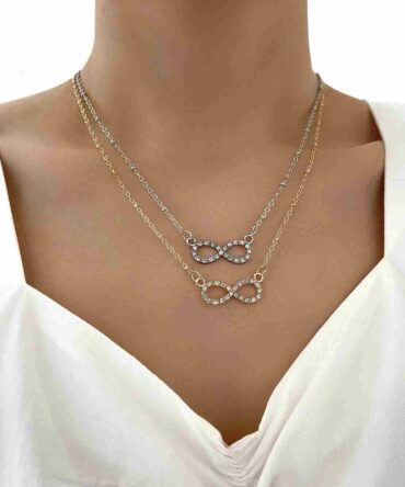 Collar con colgante de diamantes de imitación - 1 Pieza (rwneck18210513210)