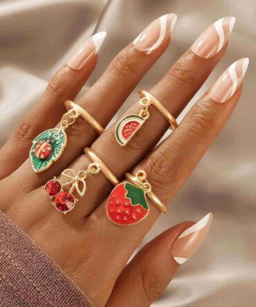 Anillos con diseño de fruta - 1 Pieza (sw2107098780413111)