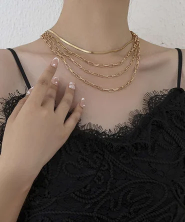 Collar de cadena en capas (rw2108131032355005)