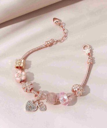 Pulsera con diseño de corazón con diamante de imitación (swbracele18201021867)