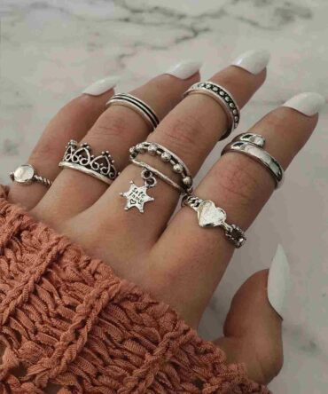 Anillos con diseño de estrella - 7 Piezas (swring18210305080)