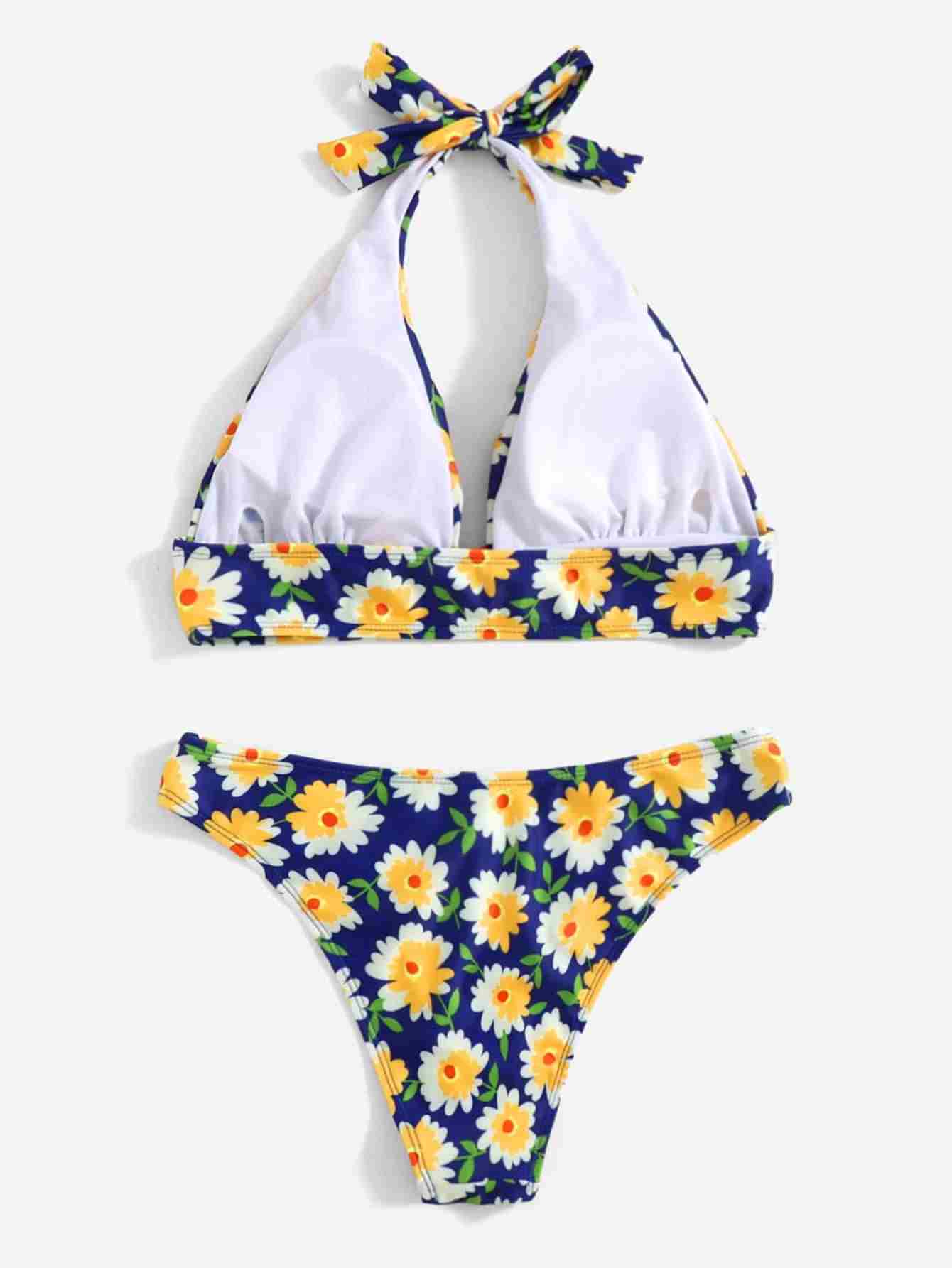 Traje de baño halter floral (sw2107019109586009) - Imagen 2