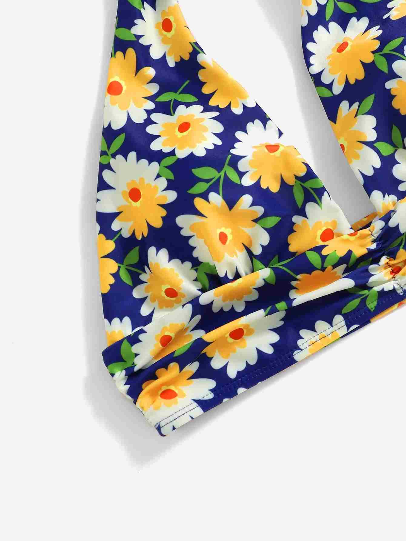 Traje de baño halter floral (sw2107019109586009) - Imagen 3