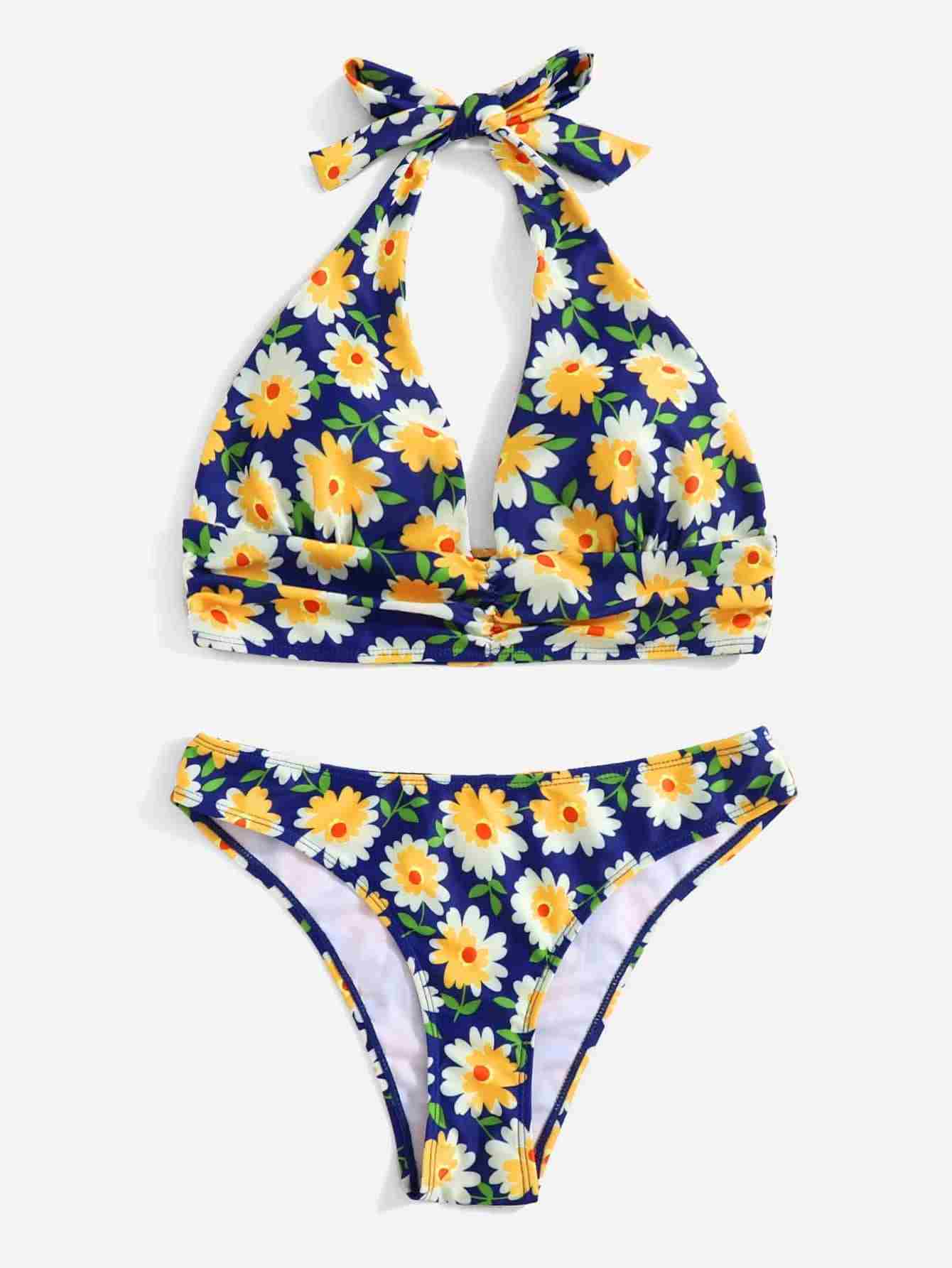 Traje de baño halter floral (sw2107019109586009) - Imagen 4
