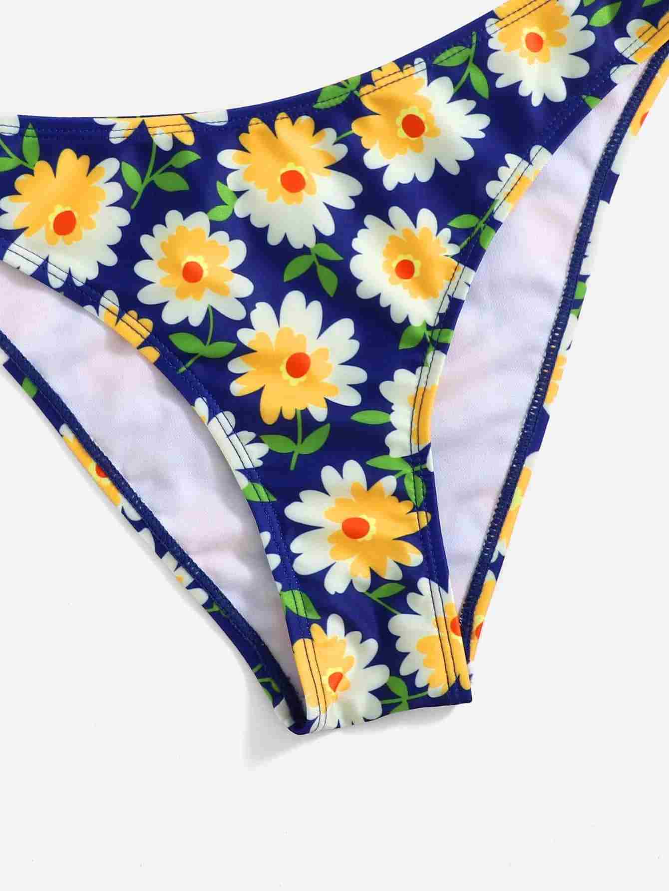 Traje de baño halter floral (sw2107019109586009) - Imagen 5