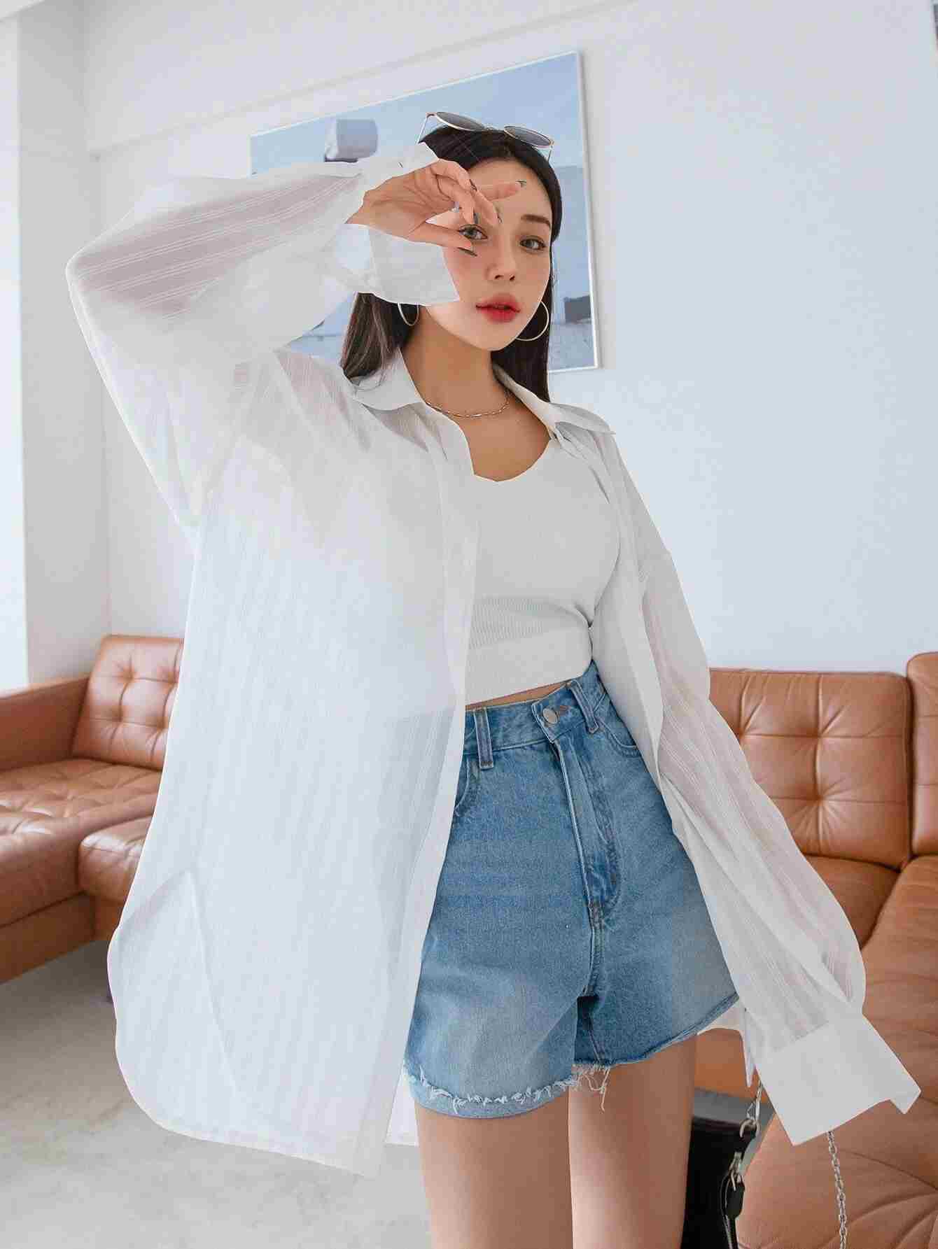 Blusa con hombros caídos sin camisola (sw2111094712712727) - Imagen 4