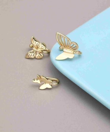 Cuff de nariz con diseño de mariposa - 3 Piezas (sw2107293593383989)
