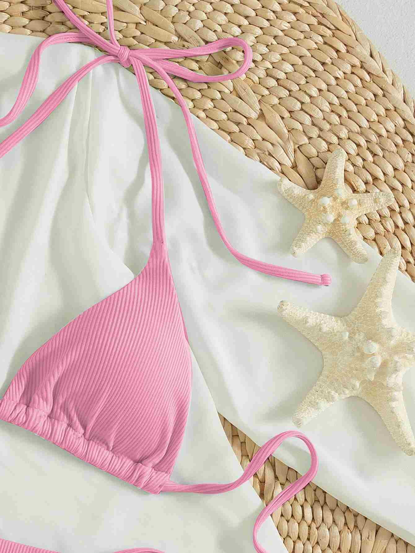 Traje de baño triángulo halter de canalé (sw2204045308088755) - Imagen 4