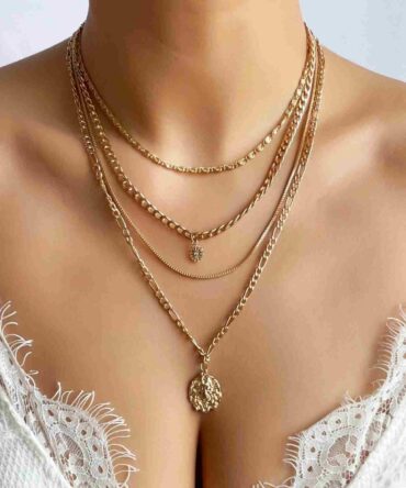 Collar a capas con diseño de animal con diseño de redondo (sw2108046760179117)