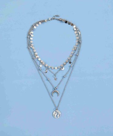 Collar a capas con diseño de luna (sw2108047979783577)