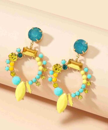 Zarcillos largos con diamante de imitación (swear18201207085)