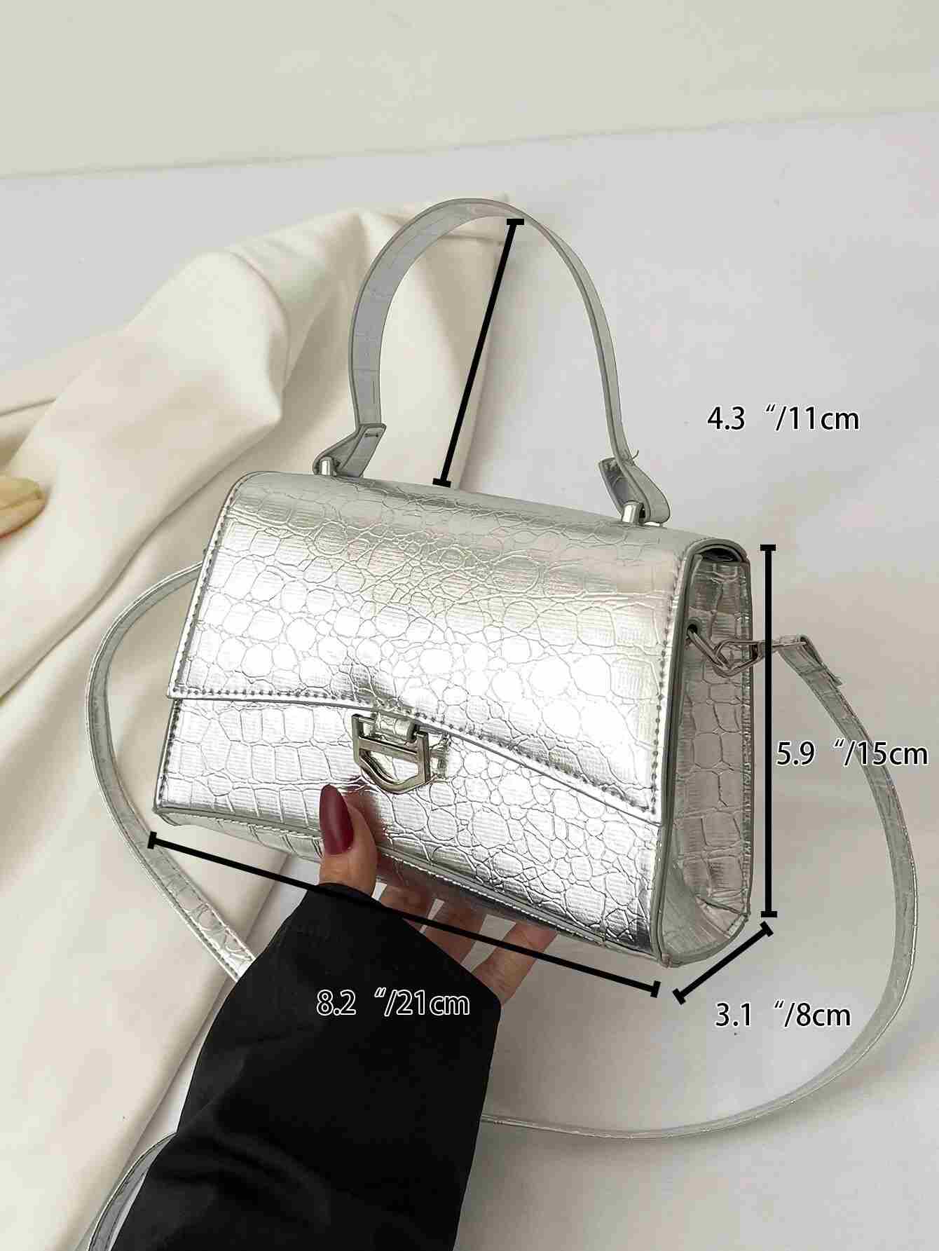 Bolso de color metálico con botón (sg2204092324836832) - Imagen 6