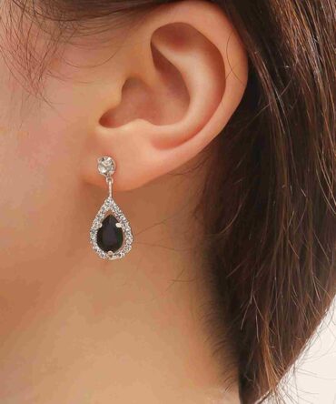 Zarcillos con gota de agua brillos zirconia cúbica (sW200813357723214)