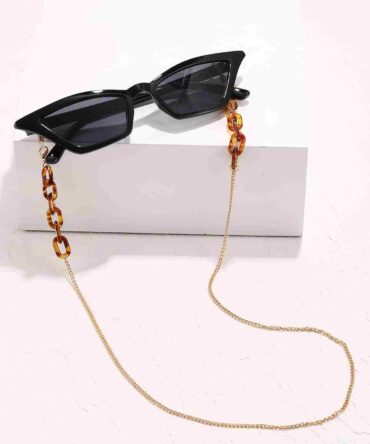 Lestes de marco de ojo de gato con cadena para gafas (sc2201164185344304)