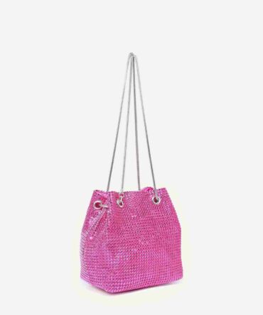 Bolso cubo mini con diseño de diamante brillos de imitación (sg2204263660829365)