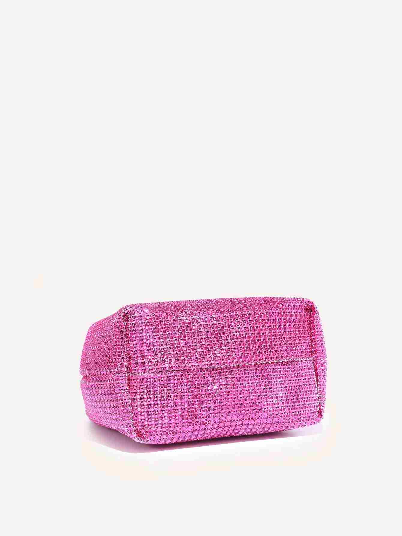 Bolso cubo mini con diseño de diamante brillos de imitación (sg2204263660829365) - Imagen 3