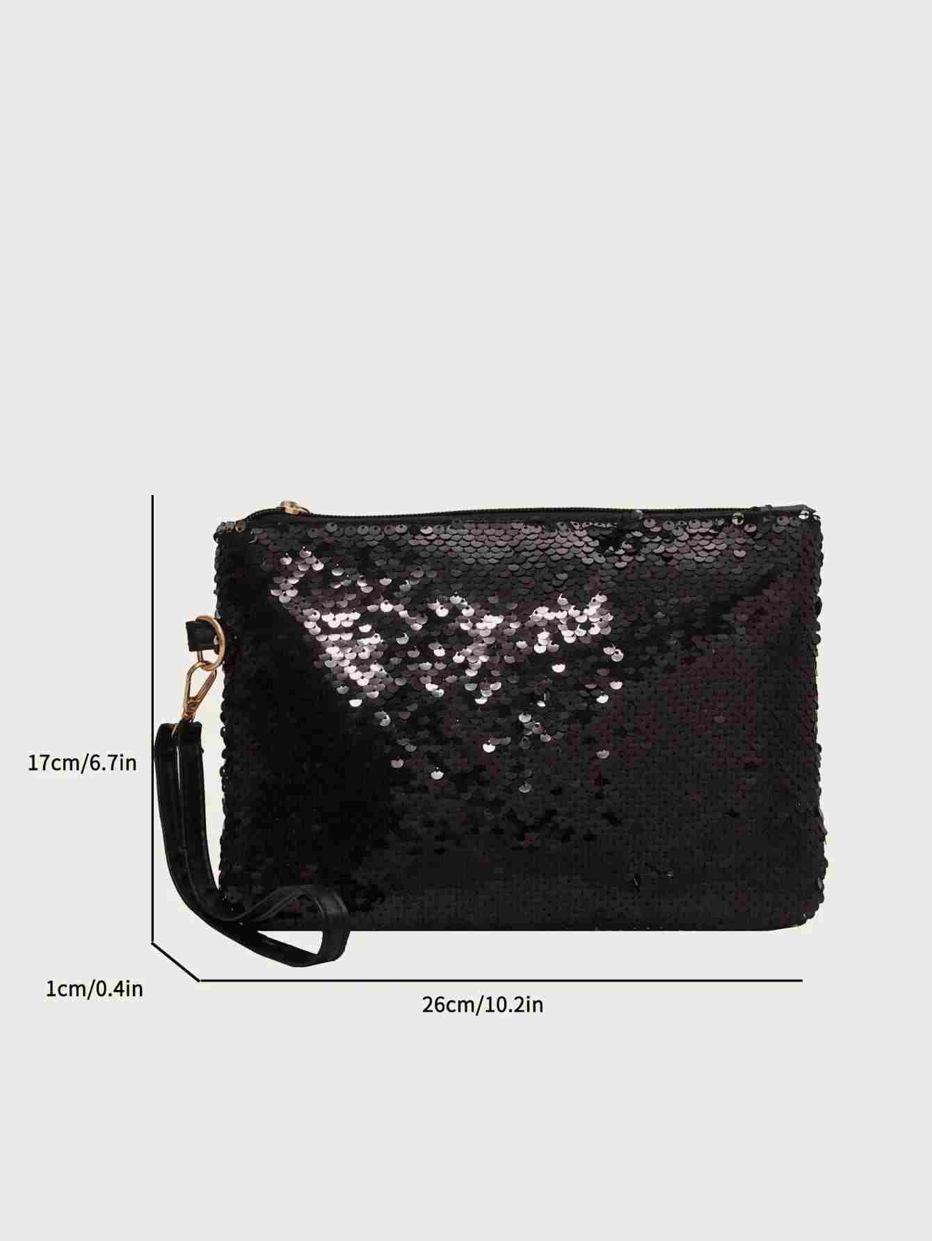 Bolso cuadrado con lentejuelas con muñequera (sg2205140293391710) - Imagen 7