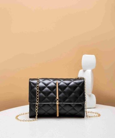 Bolso cuadrado mini guateado con fleco metálico con solapa (sg2210083712031772)