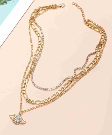 Collar a capas planeta colgante (sj2109044022083237)