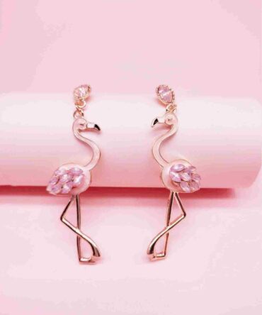 Zarcillos largos con diamante de imitación flamenco (sj2109152808834414)