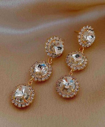 Zarcillos con diamante de imitación (swear18210511416)