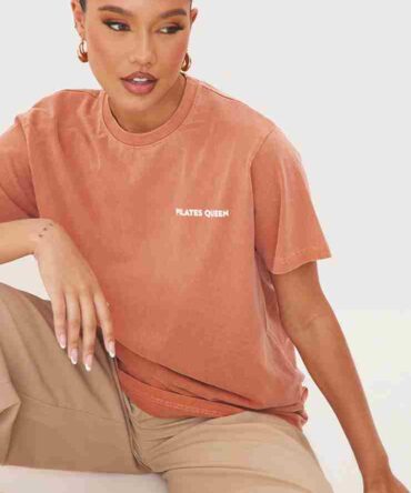 Camiseta con estampado Rust Pilates Queen (PLT0000004)