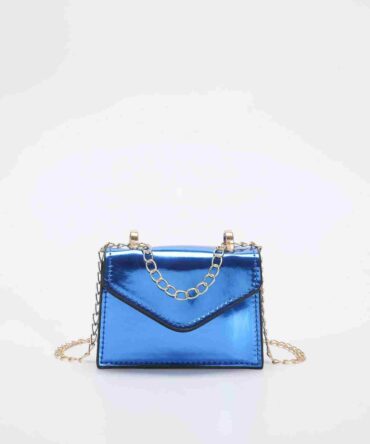 Minibolso cuadrado con solapa de cadena metalizada (sg2212202469694364)