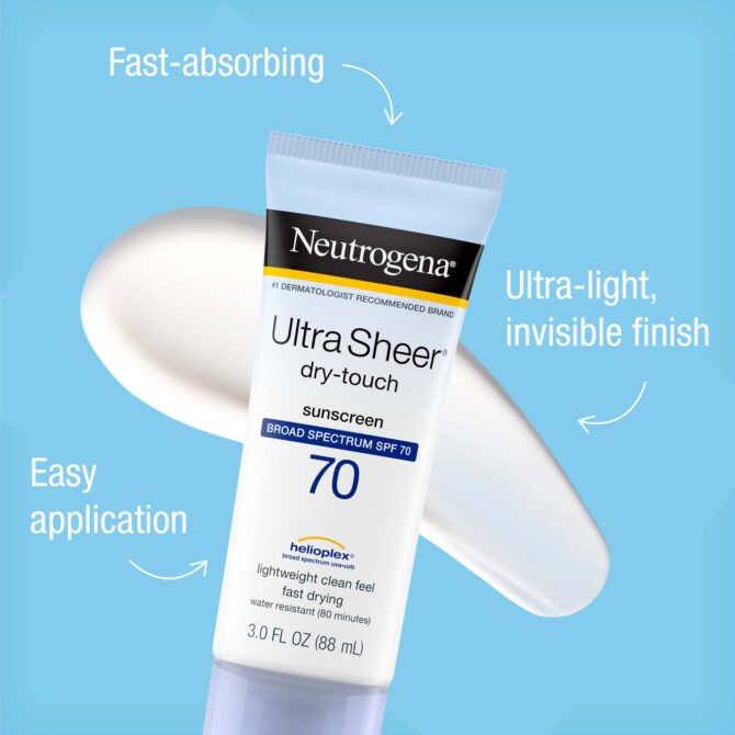Neutrogena - Ultra Sheer Dry-Touch protector solar en crema FPS 70 - Imagen 5