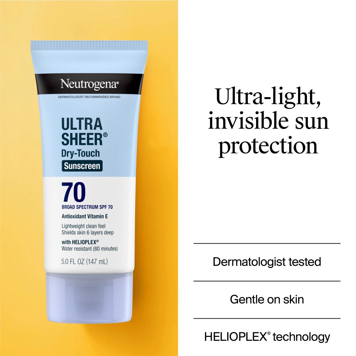 Neutrogena - Ultra Sheer Dry-Touch protector solar en crema FPS 70 - Imagen 2