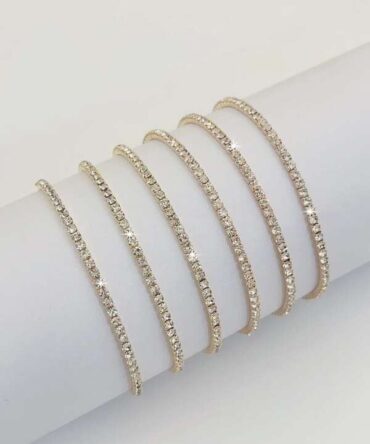 Pulseras decorativas de diamante de imitación - 6 Piezas (sj2306033733111673)