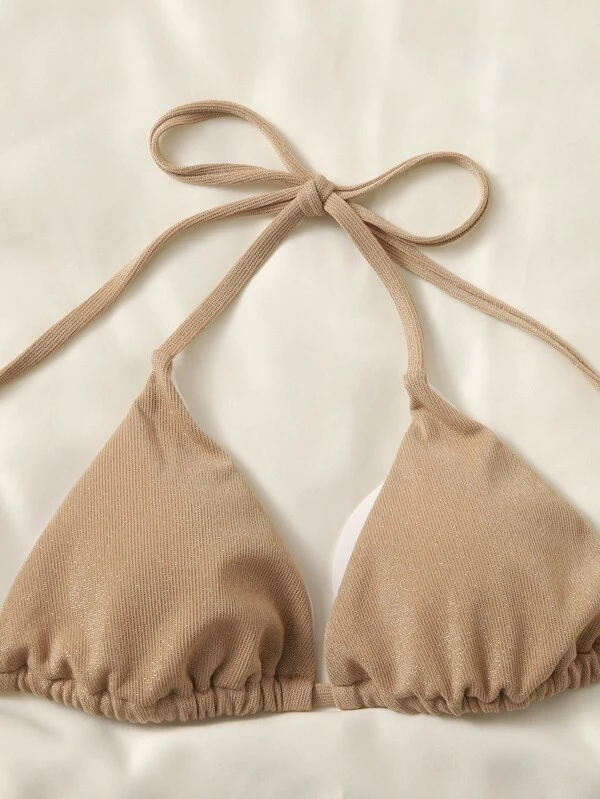 Traje de baño triángulo halter brillante (sw2204265586689934) - Imagen 3