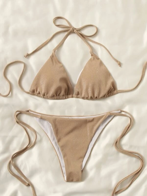 Traje de baño triángulo halter brillante (sw2204265586689934) - Imagen 5