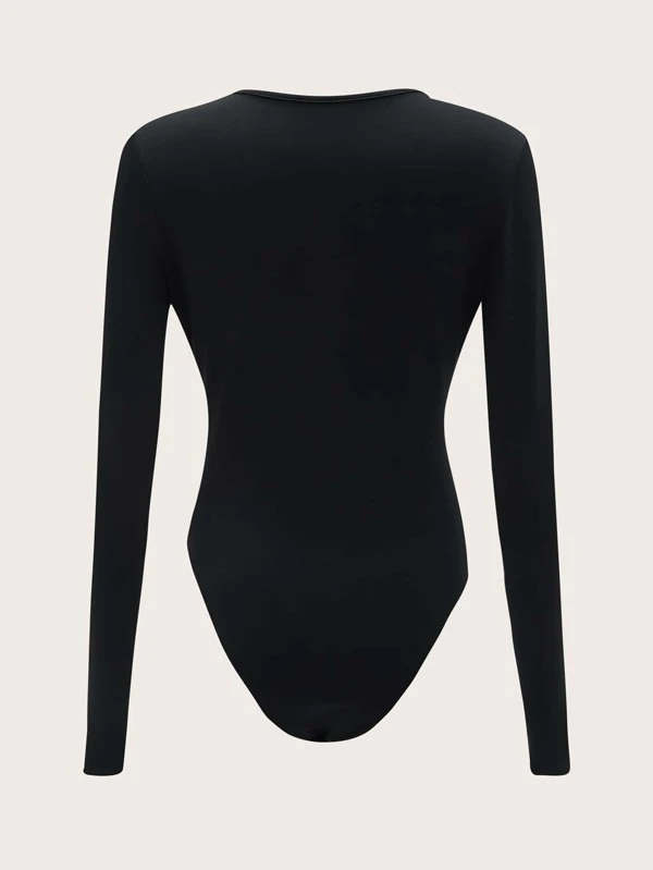 Body ajustado unicolor de cuello profundo (swbodysui07200825082) - Imagen 5