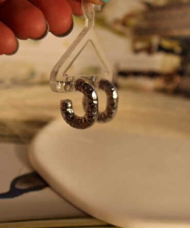 .Silver pin earrings (MFW0100-2)