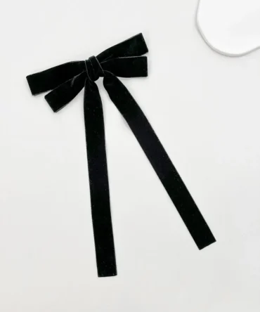 Pinza para el pelo con lazo de tela negra - 1 Pieza (sc2307244341001945)