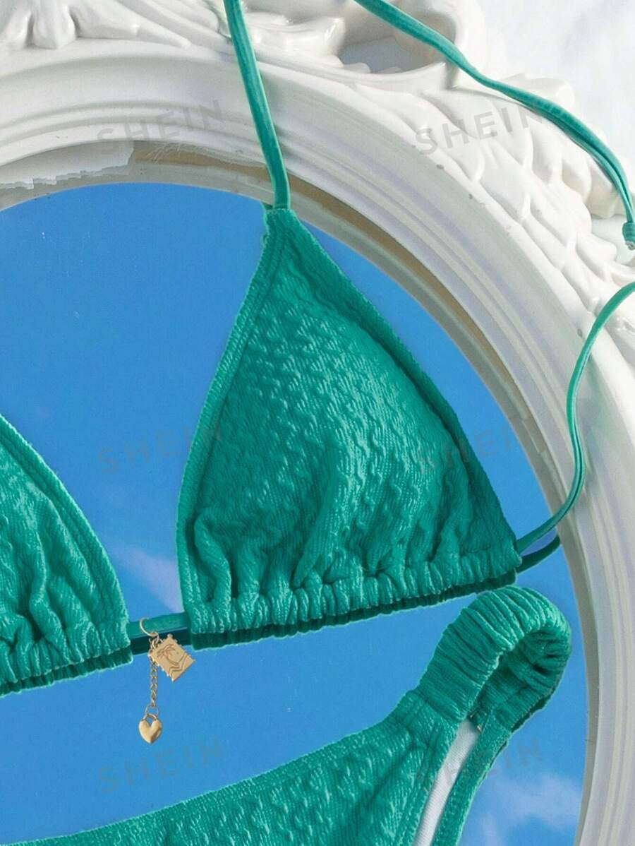 Traje de baño con copa triangular texturizada (sz2309218222891191) - Imagen 4