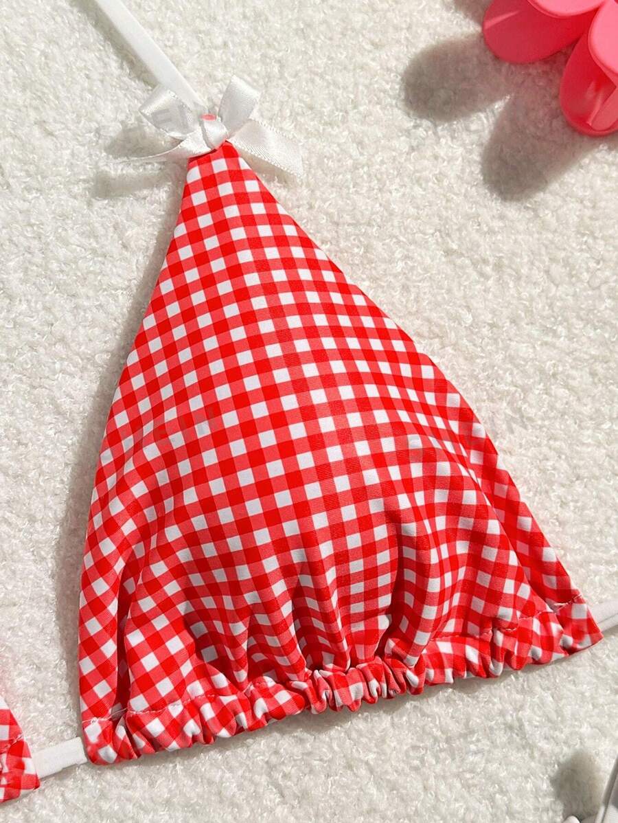 Traje de baño con cuello halter en V (sz2401319512203360) - Imagen 3