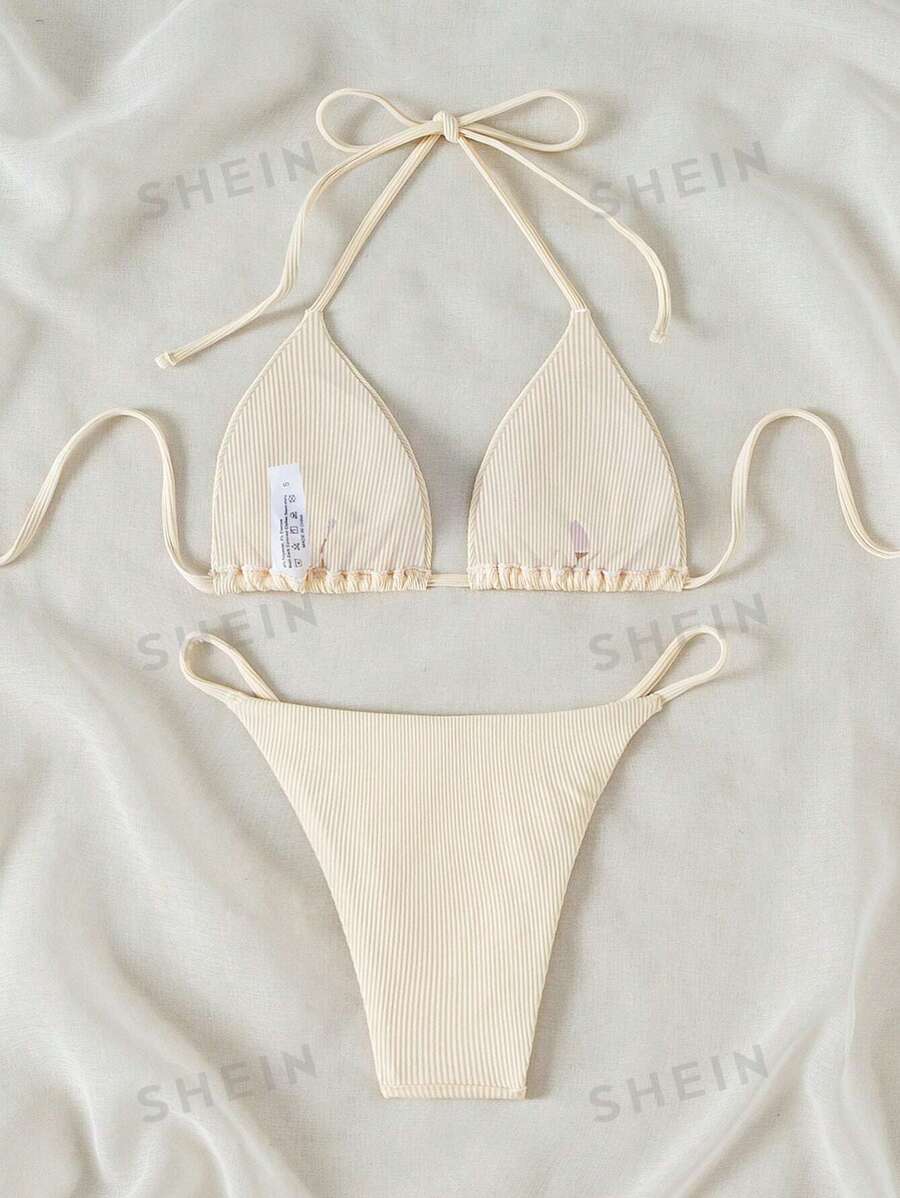 Traje de baño con cuello halter en V (sz2402206988559855) - Imagen 3