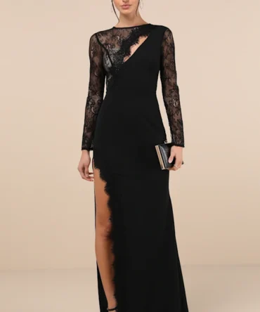 Vestido asimétrico de encaje (LULUS5555553)