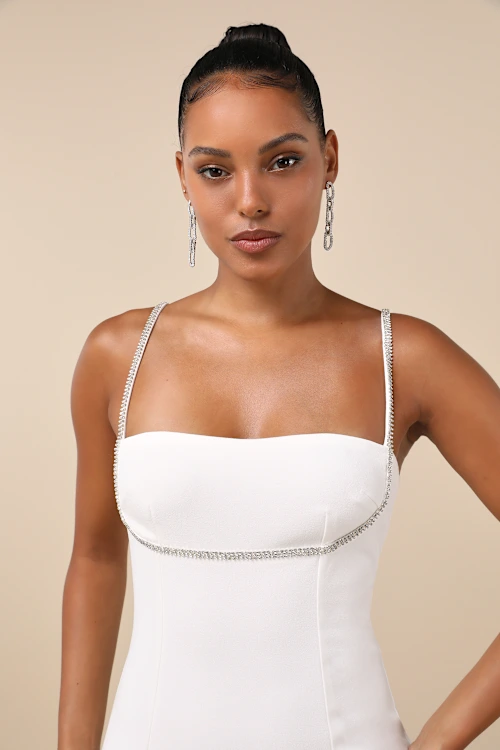 Vestido midi ajustado con pedrería (LULUS5555558) - Imagen 3