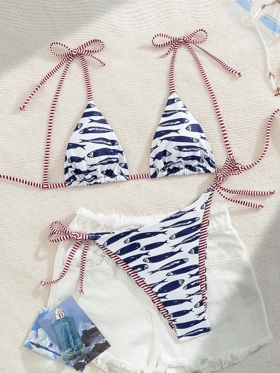 Traje de baño con estampado de pez (sz25060777802857217) - Imagen 6