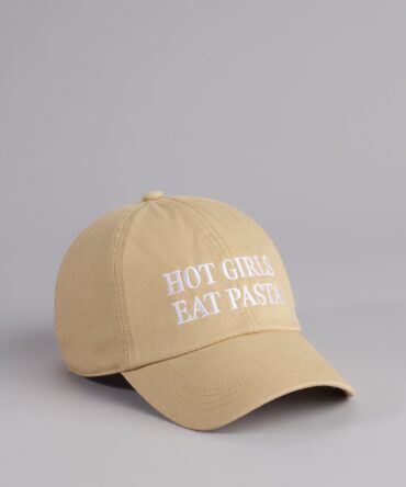 «Hot Girls Eat Pasta» gorra en color nude (wndsr9597)