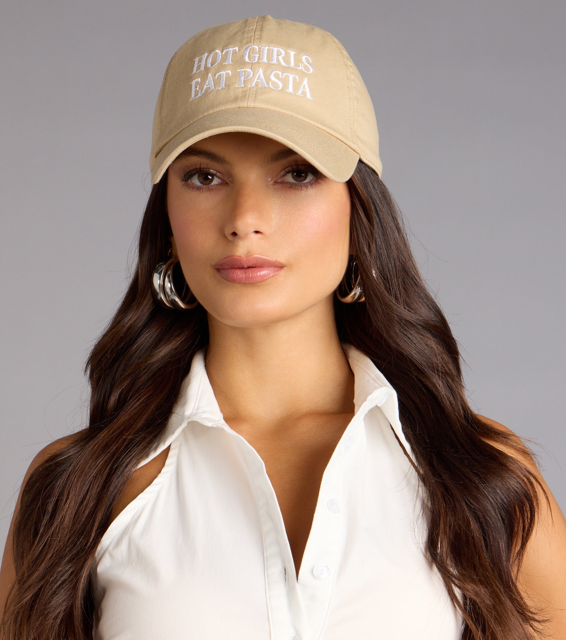 «Hot Girls Eat Pasta» gorra en color nude (wndsr9597) - Imagen 4