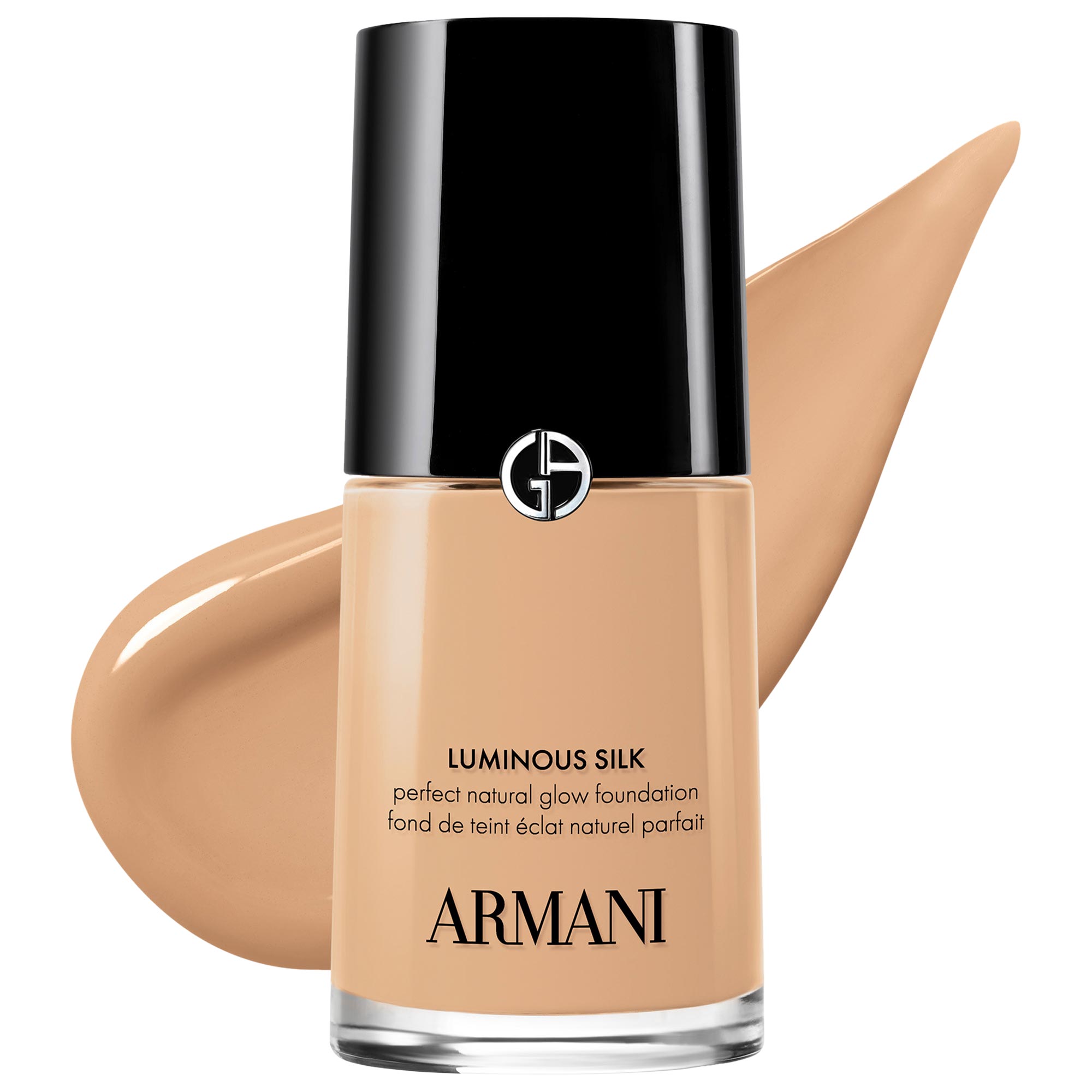 ARMANI - Base de maquillaje líquida Luminous Silk Natural Glow con efecto difuminador y duración de 24 horas - Tono 4.5
