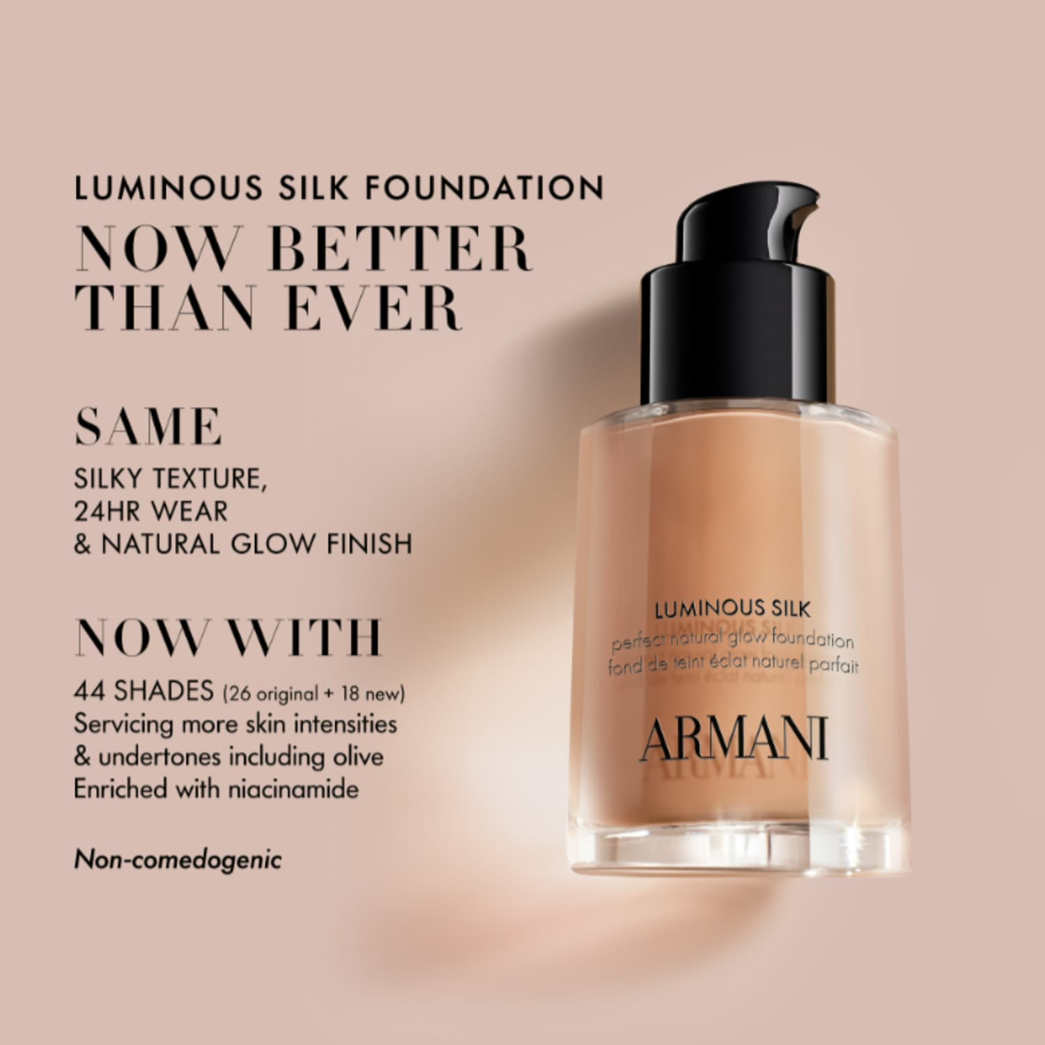 ARMANI - Base de maquillaje líquida Luminous Silk Natural Glow con efecto difuminador y duración de 24 horas - Tono 4.5 - Imagen 8