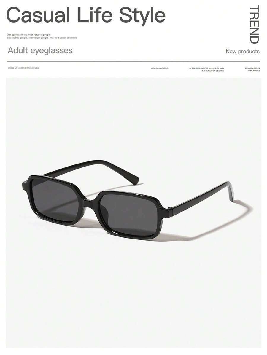 Lentes rectangulares con marco negro y cristal negro (sc260331210521107419046-2)