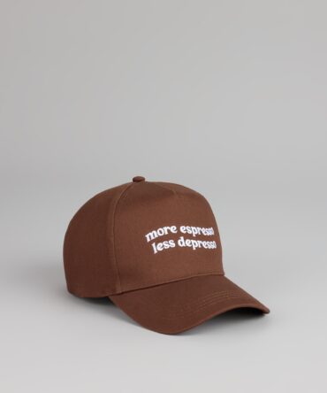 Gorra Marrón «More Espresso Less Depresso» (wndsr9627)