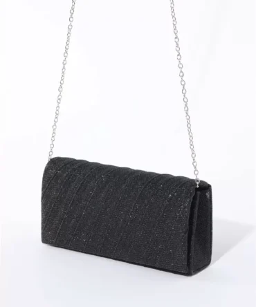 Mini Bolso Negro Clutch Brillante (sg2208182019774454)