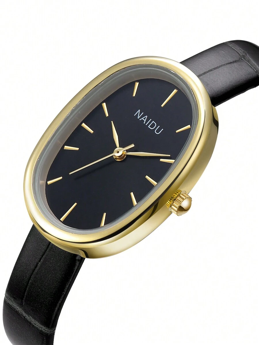 Reloj con correa y caja ovalada negra (sj2312052412768667) - Imagen 3