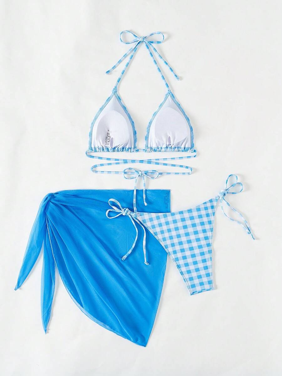 Set de 3 piezas de traje de baño en color azul (sz2410094864185218) - Imagen 4